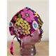 Kopfbedeckung, OP-Haube Modell Blumenmeer zum Binden aus Baumwolle