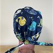 Kopfbedeckung, OP-Haube Modell Walfische zum Binden aus Baumwolle | Bild 3