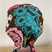 Kopfbedeckung, OP-Haube Modell Blumenprint zum Binden aus Baumwolle | Bild 3